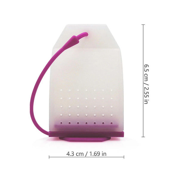 Silicone Reusable Tea Infuser Filter Strainer Loose Leaf Bag Shaped Herbal Teas