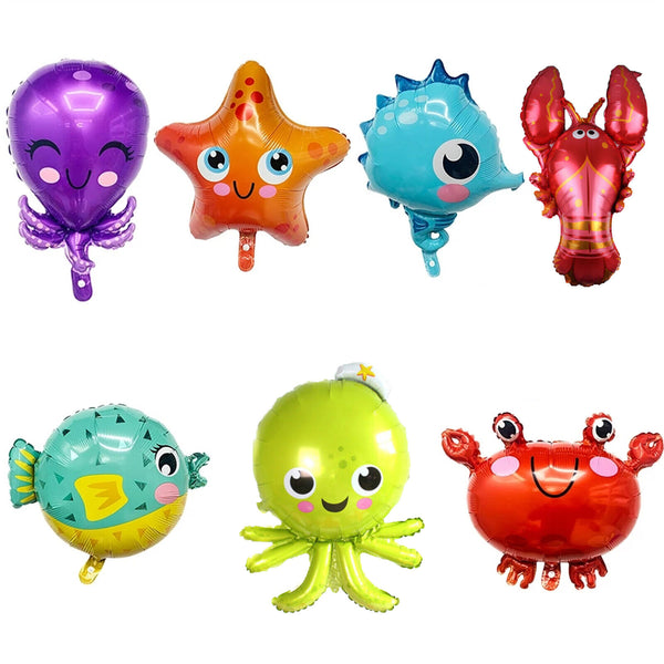 Hippocampus Ocean Animal Zoo Aluminium Foil Balloon Air Inflatable Party Decorat - Lets Party