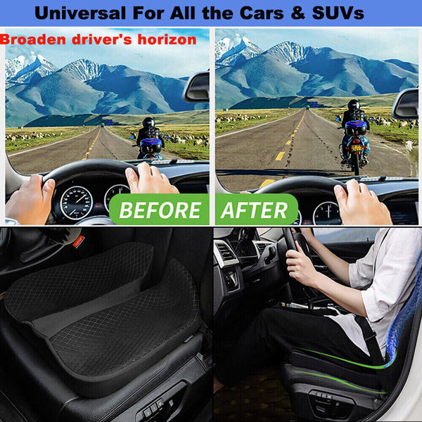 Universal Memory Foam Car Seat Cushion Driving Pain Relief Driver Booster Pad