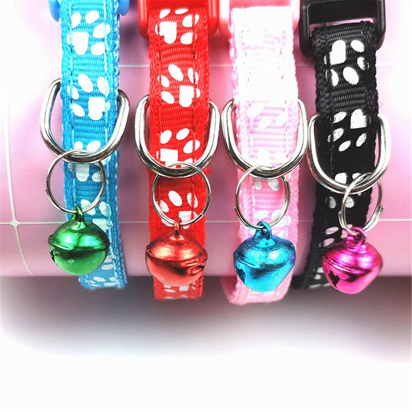 UP 30PCS Dog Cat Collar Pet Puppy Kitten Adjustable Breakaway Collar with Bell