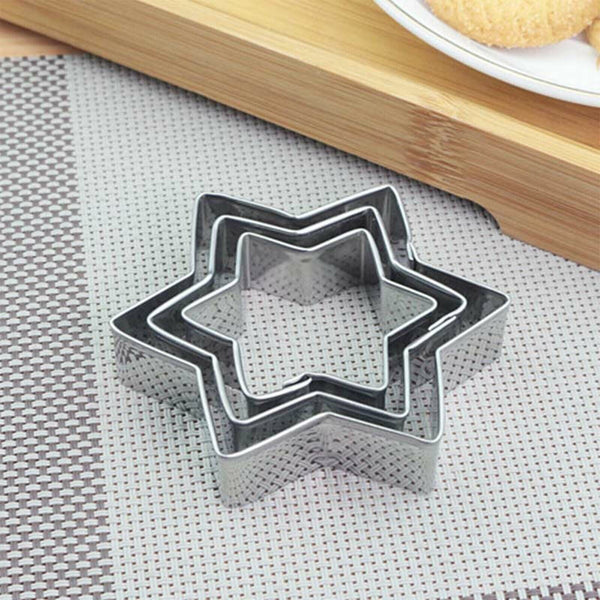 12pcs Stainless Steel Cookie Biscuit DIY Mold Star Heart Cutter Baking Mould AU