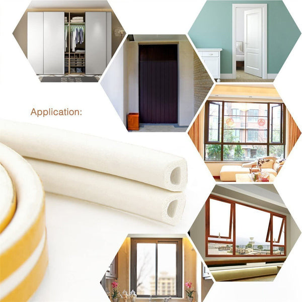 5M Rubber Seal Weather Strips Tape Door Window Draught Excluder Self Adhesive AU