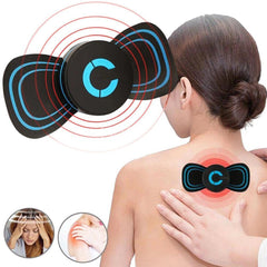 2host+12Patch Electric Neck Back Massager EMS Cervical Massage Patch Relief Pain
