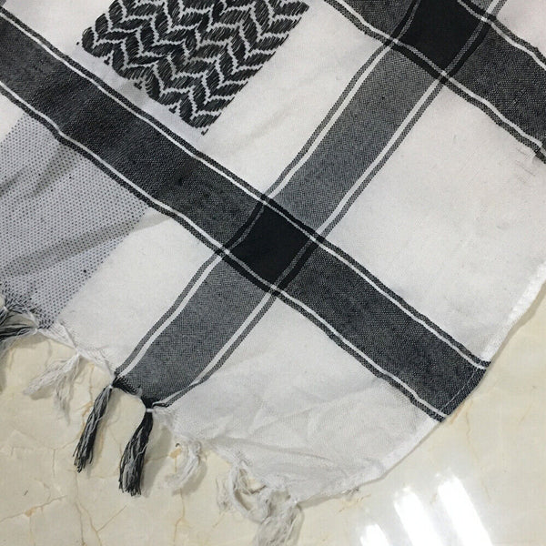 Arab Keffiyeh Shemagh Arab Army Neck Scarf Kufiya Arafat Cotton Military Scarf