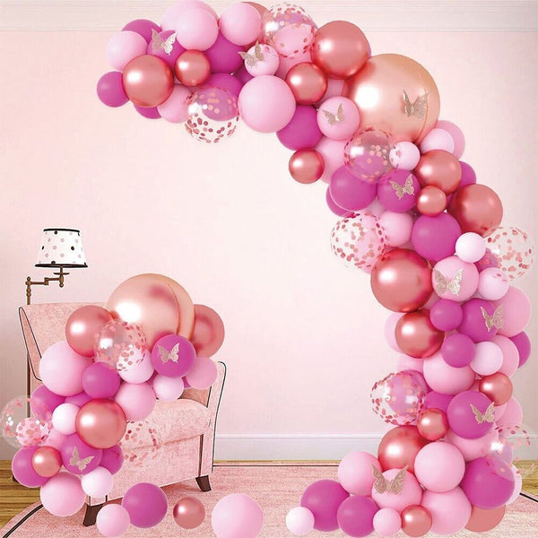 Rose Gold Pink Balloon Set Party Supplies Arch Garland Baby Shower Birthday