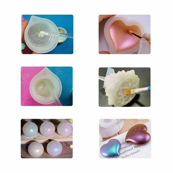 8PCS Mixed Mica Powder Epoxy Resin Dye Pearl Natural Mica Pigment Mineral Powder