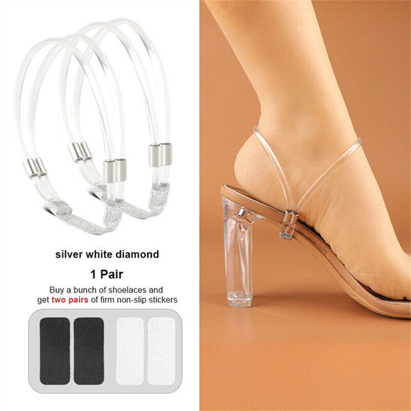 Women Shoeslaces for High Heels Shoes Shoelaces Elastic Band Anti Falling Strap