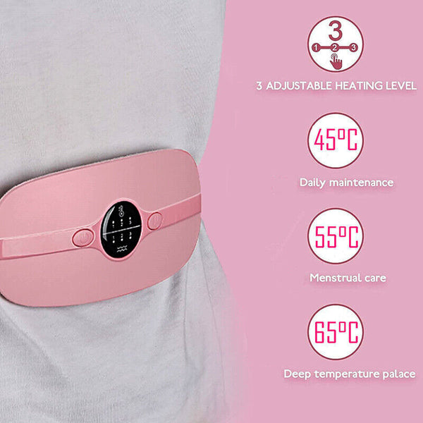 Heating Pad Massage Period Pain Relieve Therapy Menstrual Cramp Electric Belt AU
