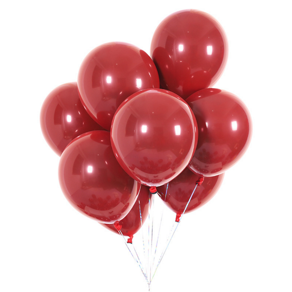 up to 50 pcs Ruby Red Balloons Pastel Candy Balloon Birthday Party Wedding 25 cm