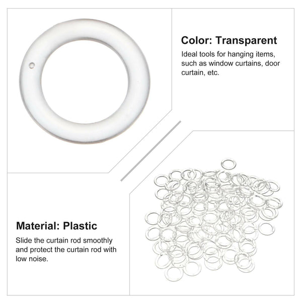 100-500X Curtain Rings Roman Rings Plastic Hanging Rings Curtain Accessories AU