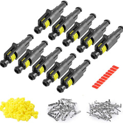 10 Set 1/2/3 Pin Waterproof Car Electrical Wire Sealed Connector Plug Cable 12V
