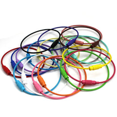 24PCS Stainless Steel Wire Rope Keychain Key Ring Cable For Outdoor Hiking Sport