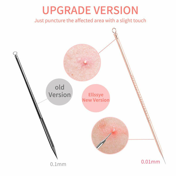 Blackhead Pimple Remover Tool Popper Extractor Black Head Tools Set Stainless