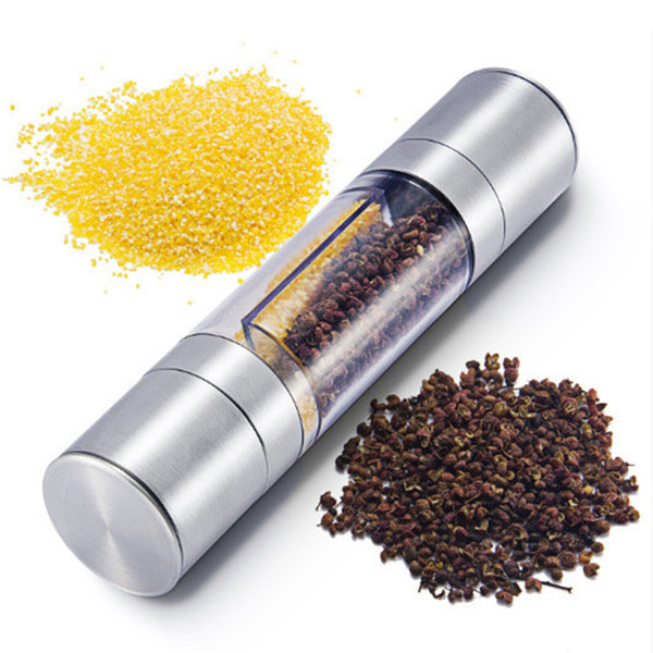 2x Salt and Pepper Grinders 2in1 Stainless Steel Ceramic Spice Mills Kitchen AU