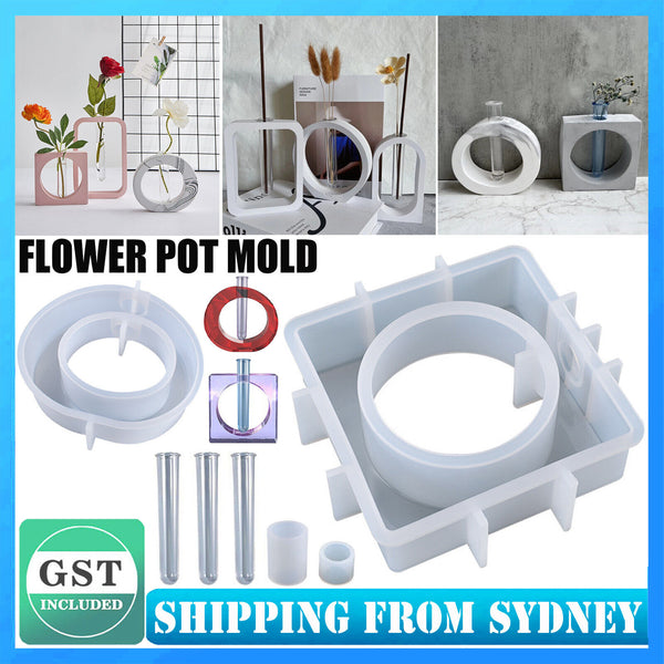 Test Tube Vase Home Decor Silicone Flower Pot Handmade Pot Resin Mold DIY Moulds