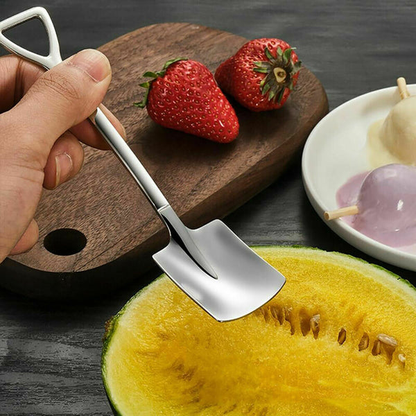 4pcs/set Portable Stainless Steel Kitchen Cutlery Tools Retro Shovel Spoons Set