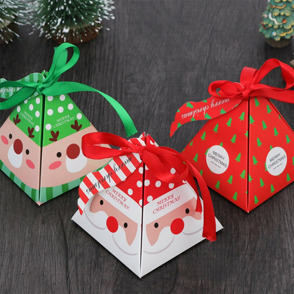 24PCS Christmas Candy Box Bag Christmas Tree Gift Party Bag Gift Box Paper Box
