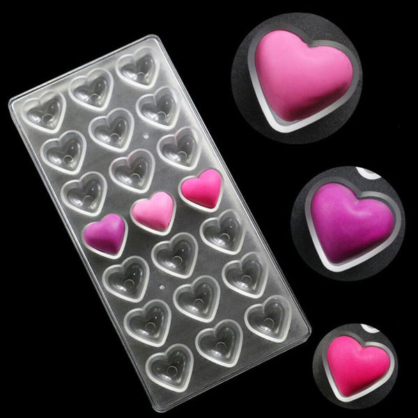 Heart Plastic Pendant Mold Necklace Jewelry Resin Mould Casting Craft DIY Tool