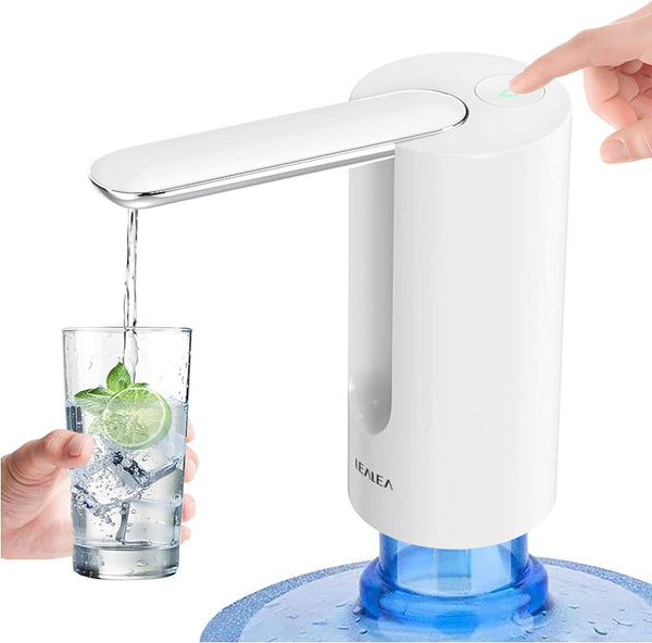 Water Bottle Pump Dispenser Drinking USB Electric Kitchen Home Foldable Button