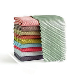 Glass Cleaning Cloth Set – Fish Scale & Microfibre Polishing Towels