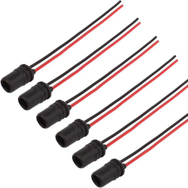 10x Useful Rubber T10/W5W Car Light Bulb Round Socket Lamp Holder Base Connector