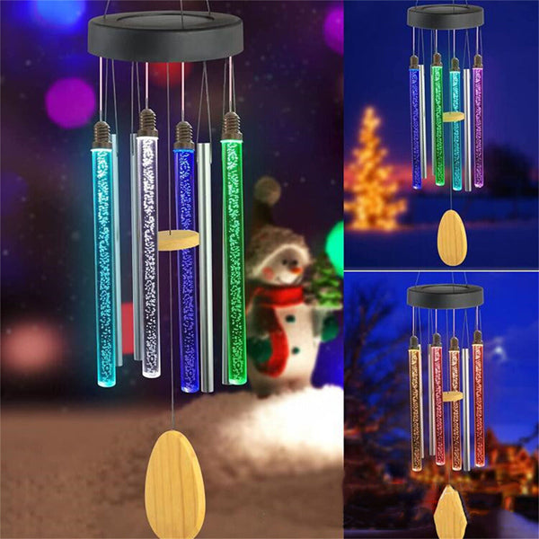 Solar Wind Chimes Lights Outdoor Memorial Wind Chimes with Color Changing RGB AU