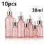 10pcs Glass Dropper Bottles Eye Pipette Roller Sprayer Essential Oils pink AUSTO