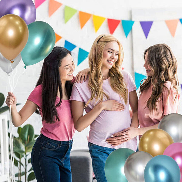 12inch/30cm Metallic Birthday Balloons Chrome Metal Balloons Party Wedding Decor