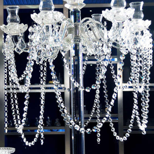 1M Acrylic Crystal Bead Chandelier Curtain Wedding Hanging Drop Wedding Decor AU
