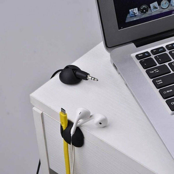 40PCS Multi-Purpose Cable Wire Clips Tidy Cord Lead Organiser USB Charger Holder