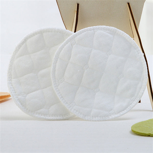 20X Bamboo Cotton Reusable Breast Pad Nursing Organic Plain Washable Pads White