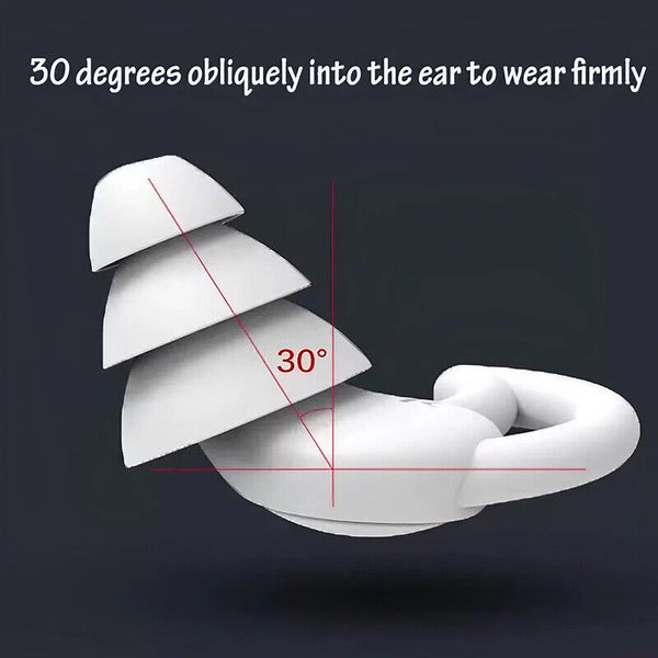 Ultra Soft Silicone Ear Plug Noise Reduction Flexible Reusable Study Sleep Plugs