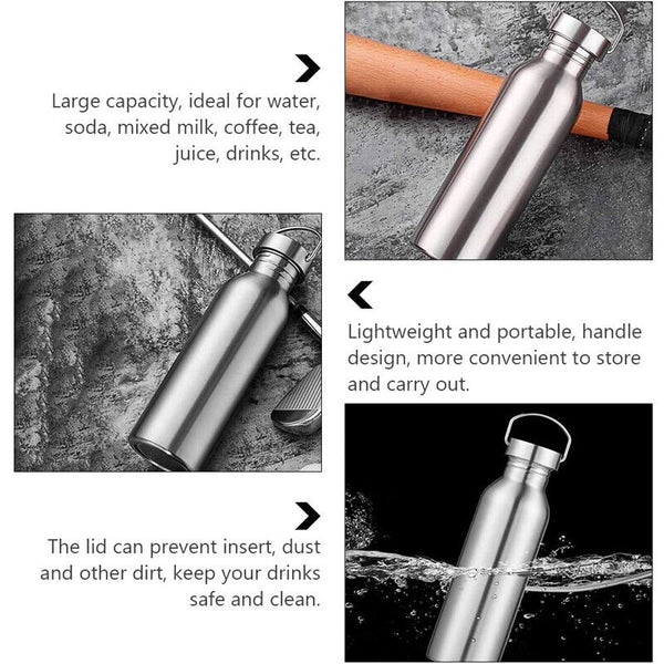 Stainless Steel Water Bottle Motivational Sports Drink Cup Flask