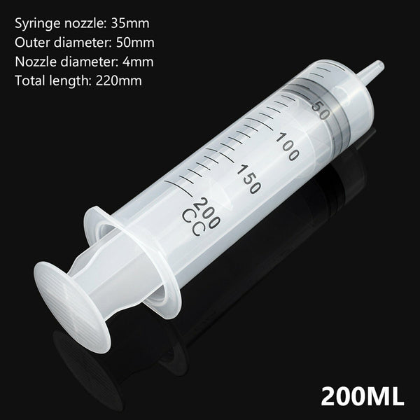 UP 20PCS 200ml Plastic Large Syringe Luer Measuring Nutrient Fit For Lab Kitchen