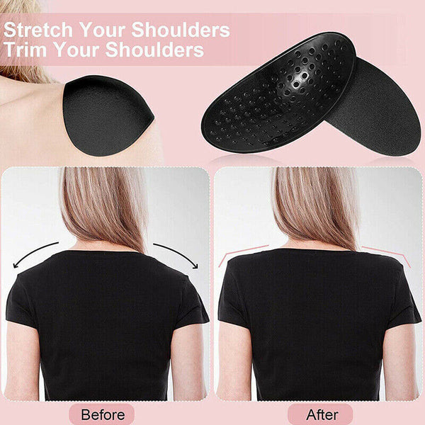 2Pcs Soft Anti-Slip Invisible Shoulder Pads Naturally Increased Silicone /Sponge