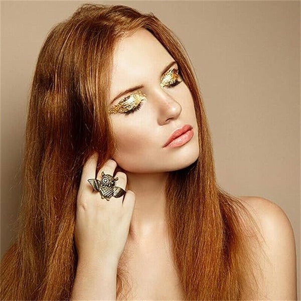 12PCS Gold Silver Foil Flakes Leaf Wrap Nail Art Acrylic Gel Polish Nail Tool AU