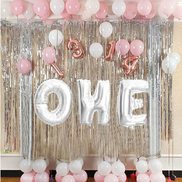 40cm Baby ONE Foil Helium Balloons Boy Girl Baby Shower Happy Birthday - Lets Party
