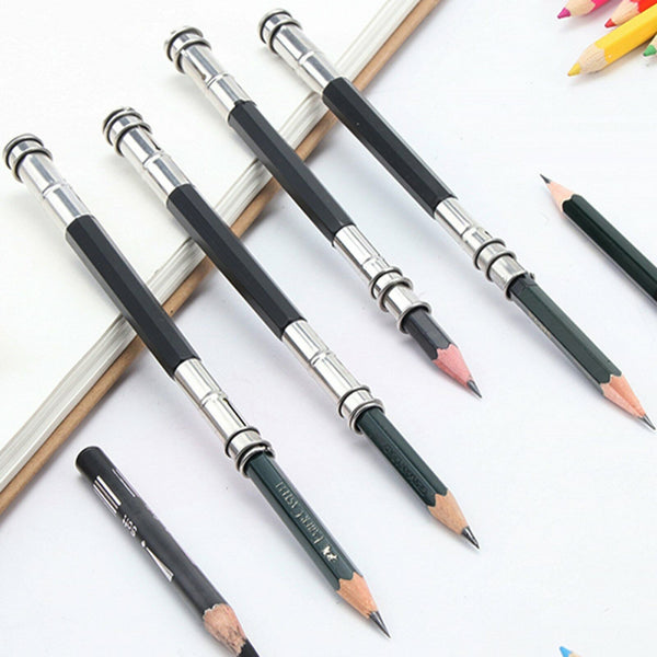 4/8pcs Adjustable Pencil Extender Lengthener Holder Art Tool Double Head 13.5CM