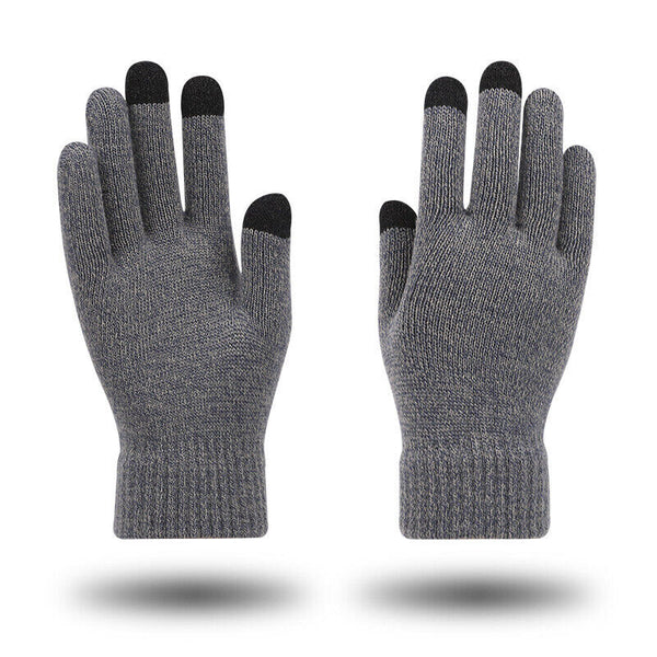 1/2pairs Women Men Warm Touch Screen Soft Wool Winter Gloves Warmer Mobile Phone