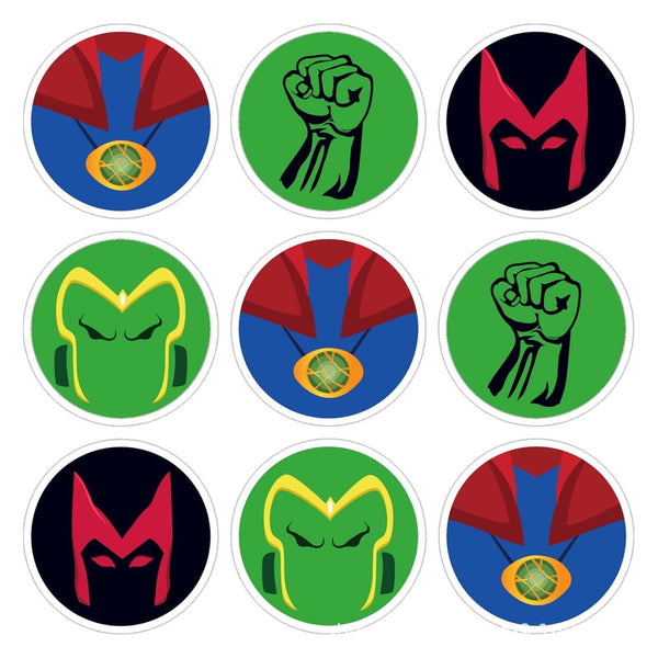 12PCS Avengers Superhero Paper Loot Lolly Party Bag Stickers Birthday Favour