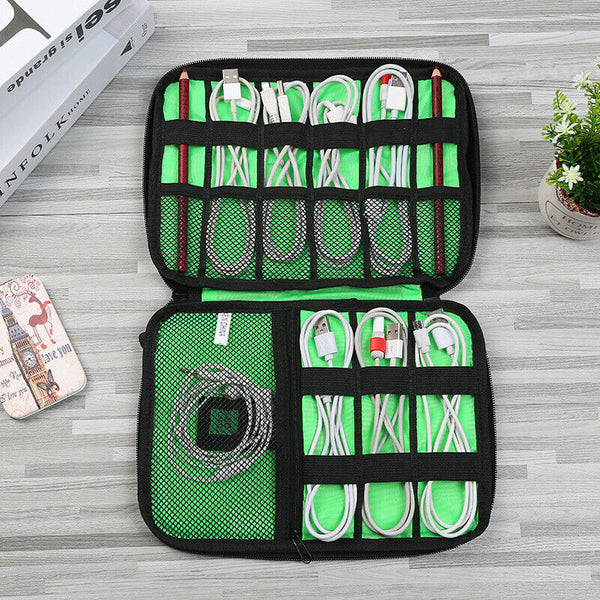 2X Gadget Cable Organizer Storage Bag Travel Electronic Accessories Cable Pouch