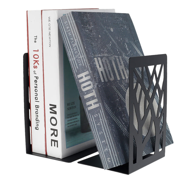 2PCS Heavy Duty Metal Bookends Decorative Book Ends Holder Stationery Bookends