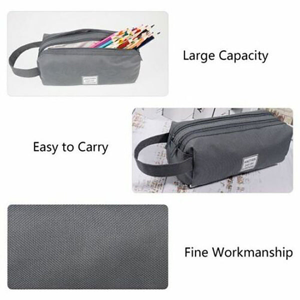1/2PCS Pencil Case Zipper Pen Bag School Office Stationery Cosmetic Storage New