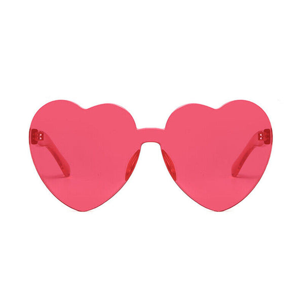 Love Heart Shape Sunglasses Fun Dress Party Festival Glasses Candy Colour AU