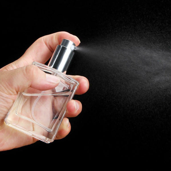 100ml Refillable Perfume Atomizer Empty Flat Glass Spray Bottle Containers Clear