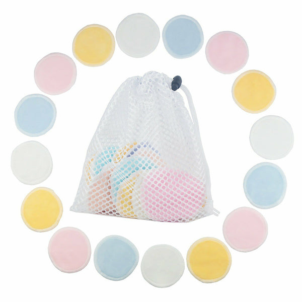 UP 20Pcs Reusable Makeup Remover Pads Bamboo Fiber Organic Cotton Pads Face Eyes