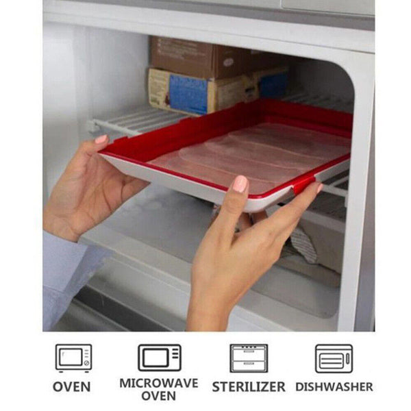 PK1/4 Container Healthy Preservation Tray Storage Set Food Kitchen Tools ACB#