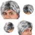 Silver Gray Man Short Wig Fashion Wigs Hairnet Old Men&#039;s Elder Hair Full Cosplay