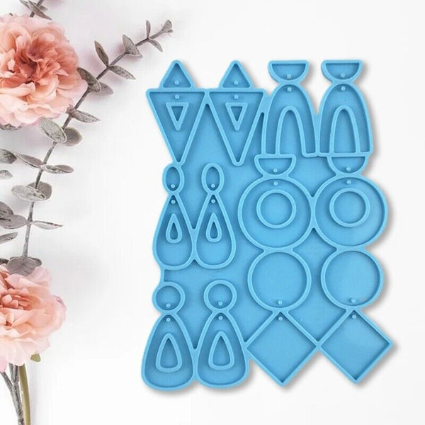 Earrings Epoxy Resin Mold Ear Studs Dangle Casting Silicone Mould DIY Craft Tool