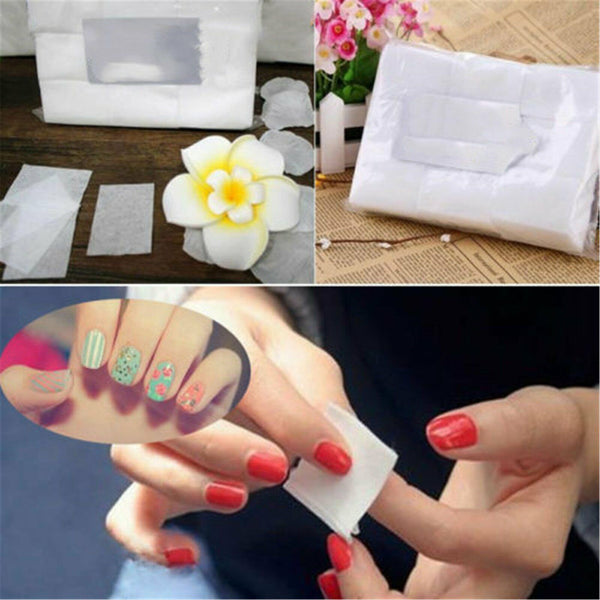 2700X Lint Free Cotton Pads Nail Wipes Polish Remover Cleaner Manicure Paper AU